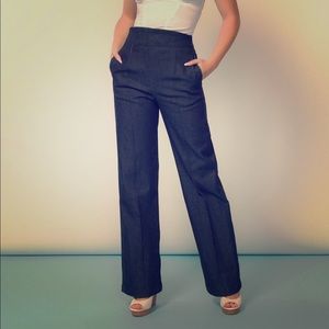 Pinup Couture high waisted jean trousers small